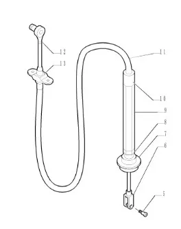 87752356 - Тросик ручного торм., экс.погр. CNH